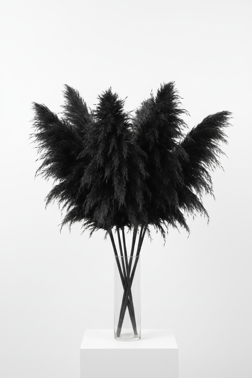 Herbes de Pampa Artificielles Noires