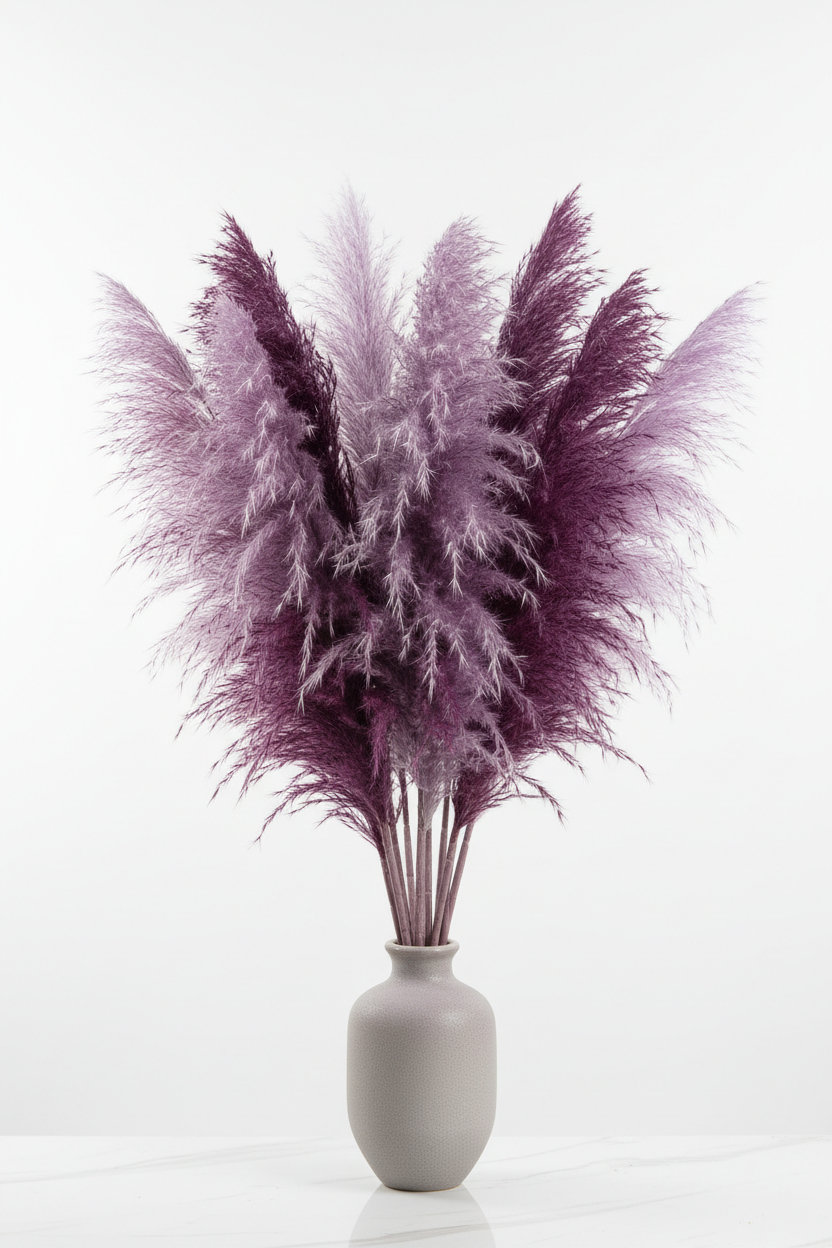 Herbes de Pampa Artificielles Violettes